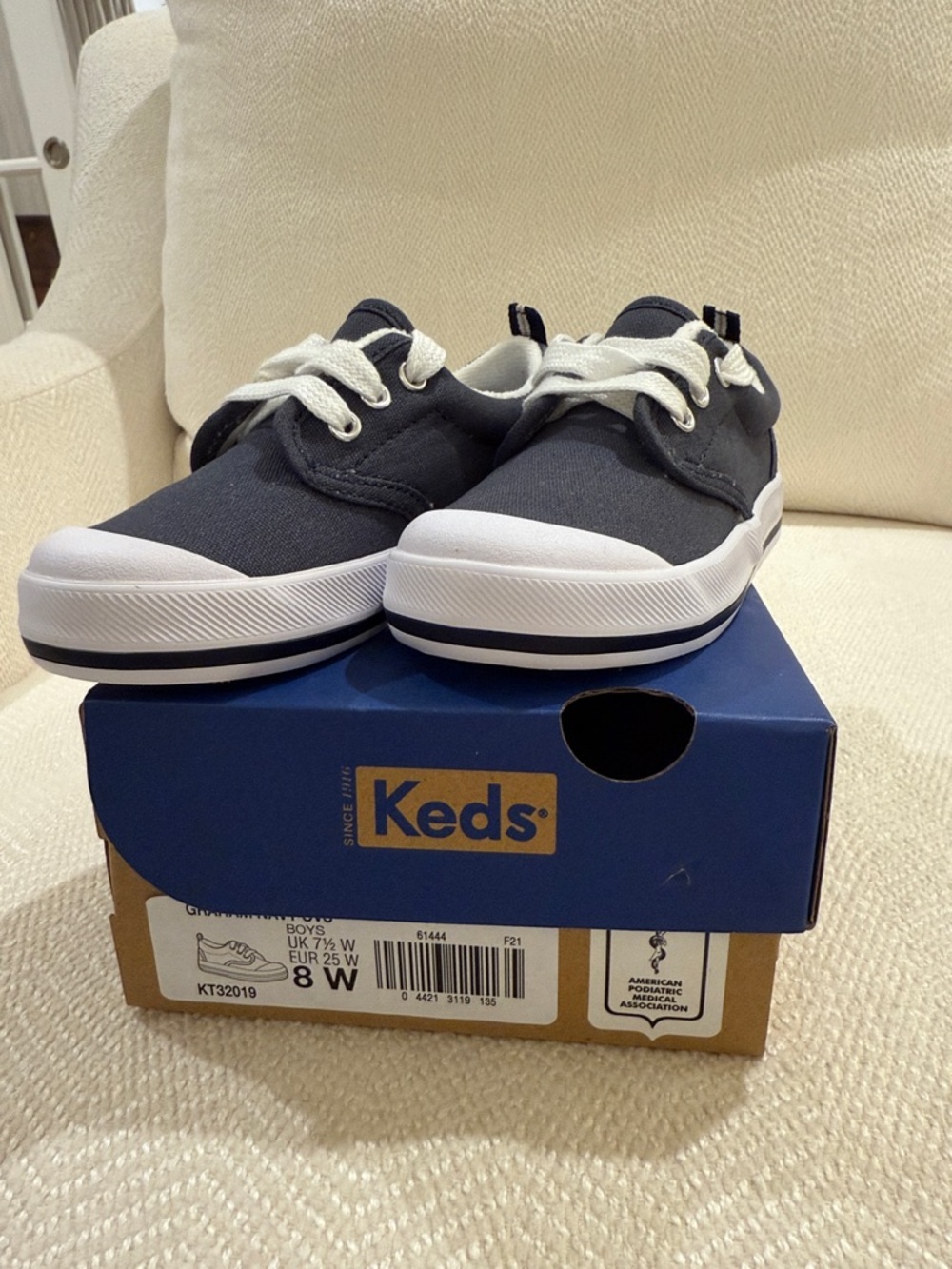 Keds Kids Navy and White Canvas Sneakers
